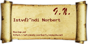 Istvándi Norbert névjegykártya